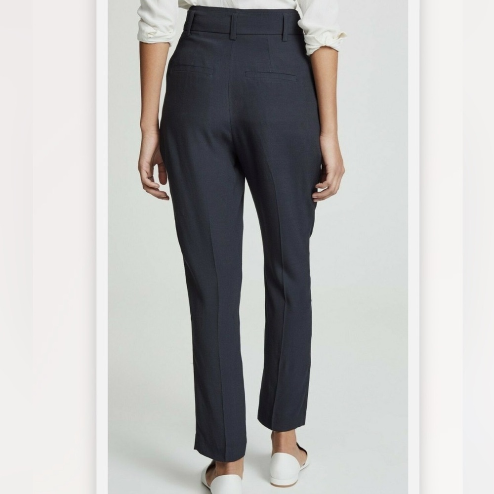 Joie Ianna Pleated Ankle Straight Leg Belted Women Pants In Caviar Sz 2 NWT - - Picture 5 of 15